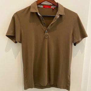 Saks Fifth Avenue RED label, mens polo, military green, in S/P